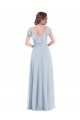 Cheap Ruffle Trimmed V Back Chiffon Maxi Bridesmaid Dress Sydney