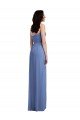 Cheap Slim Spaghetti Straps Chiffon Bridesmaid Dress with Front Slit Sydney