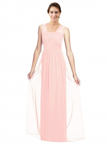 Cheap V-Neck Full Length Chiffon Bridesmaid Dress Sydney