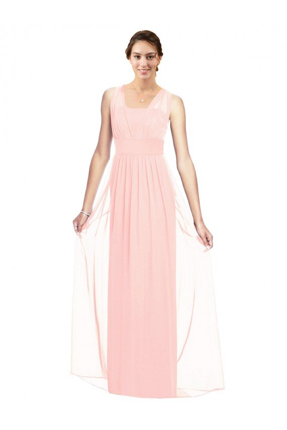 Cheap V-Neck Full Length Chiffon Bridesmaid Dress Sydney