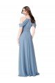 Cheap High Neck Chiffon Bridesmaid Dress with Draped Sleeves Sydney