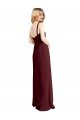 Cheap Square Neckline Soft A-Line Chiffon Bridesmaid Dress with Side Slit Sydney