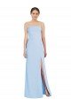 Cheap Strapless Trumpet Chiffon Formal Bridesmaid Dress with Thigh high Slit Sydney