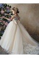 Cheap Champagne Ball Gown Sweetheart Chapel Train Sleeveless Flower Girl Dress Sydney