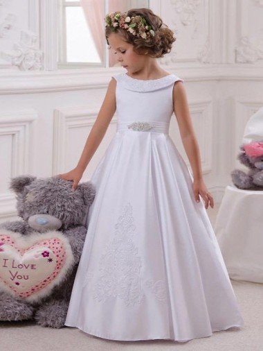 Cheap Ivory Ball Gown Bateau Floor Length Flower Girl Dress Sydney