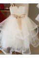 Cheap Ivory Ball Gown High Neck Floor Length Flower Girl Dress Sydney