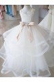 Cheap Ivory Ball Gown High Neck Floor Length Flower Girl Dress Sydney