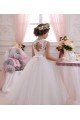 Cheap Ivory Ball Gown High Neck Floor Length Sleeveless Flower Girl Dress Sydney