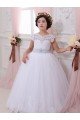 Cheap Ivory Ball Gown Sweetheart Chapel Train Cap Sleeve Flower Girl Dress Sydney