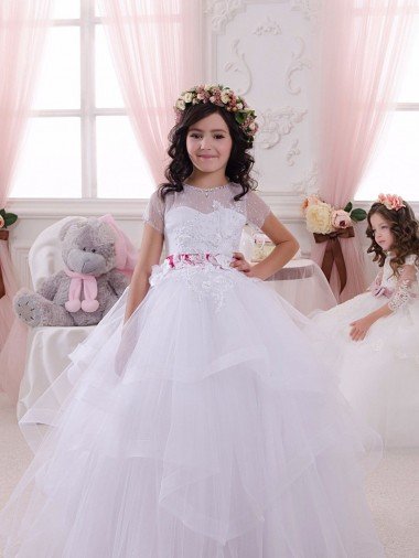 Cheap Ivory Ball Gown Sweetheart Floor Length Flower Girl Dress Sydney