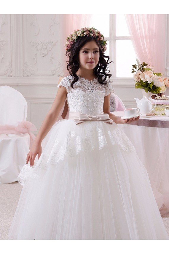 Cheap Ivory Ball Gown Sweetheart Floor Length Sleeveless Flower Girl Dress Sydney
