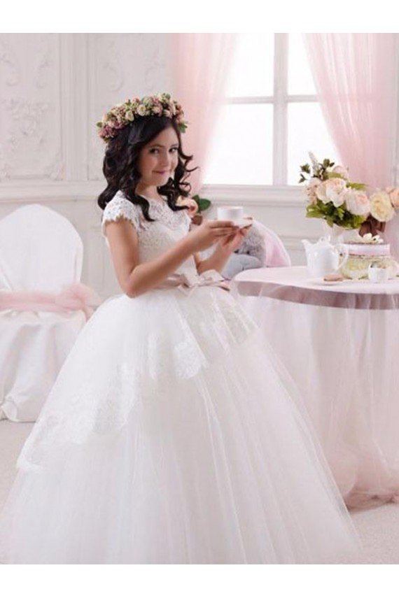 Cheap Ivory Ball Gown Sweetheart Floor Length Sleeveless Flower Girl Dress Sydney