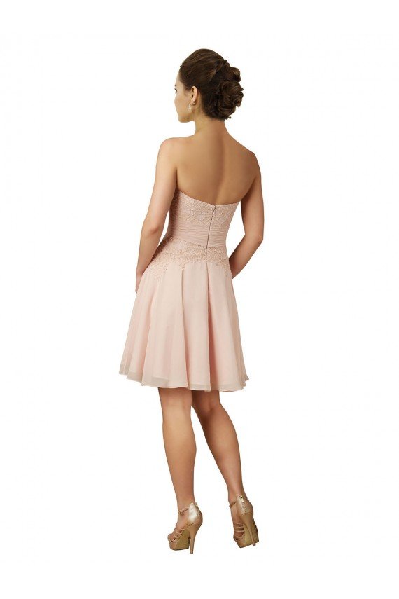 Cheap Lace and Chiffon Bridesmaid Dress / Cocktail Dress with Unique Neckline Sydney