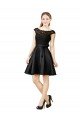 Cheap Lace and Satin Cocktail Bridesmaid Dress with V-Back Sydney