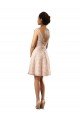 Cheap Short Knee Length Lace Bridesmaid Dress with Matching Chiffon Tie Sash Sydney