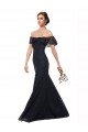 Cheap Off the Shoulder Long Lace Bridesmaid Dress / Prom Dress with Flutter Sleeves Sydney