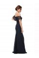 Cheap Off the Shoulder Long Lace Bridesmaid Dress / Prom Dress with Flutter Sleeves Sydney