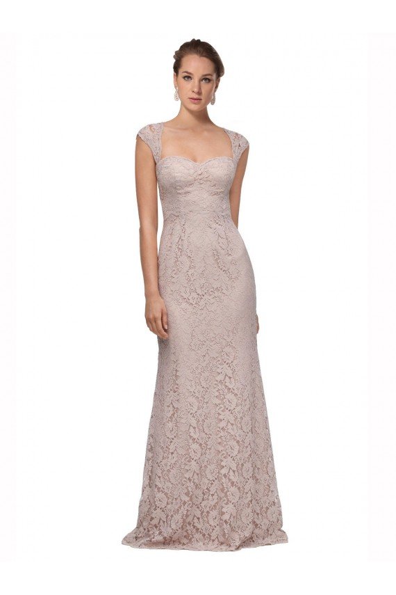 Cheap Sweetheart Neckline Cap Sleeves Lace Bridesmaid Dress / Prom Dress with Twist Sydney