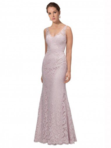 Cheap Lace V-Neckline Long Full Length Bridesmaid Dress / Prom Dress Sydney