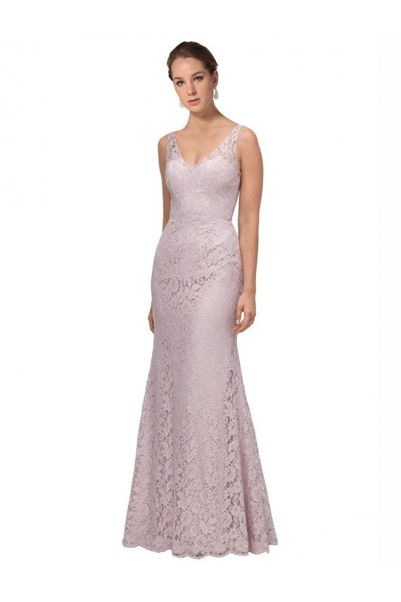 Cheap Lace V-Neckline Long Full Length Bridesmaid Dress / Prom Dress Sydney