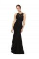Cheap Fitted Lace Bridesmaids Dress with Jewel Neckline and Open Back Sydney