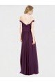 Cheap Sweetheart Long Bridesmaid Dress with Off the Shoulder Cap Sleeve Lace Bodice Sydney