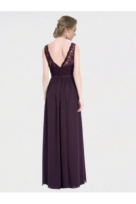 Cheap V-Neck Bridesmaid Dress with Corded Lace Bodice Sydney