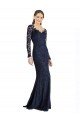Cheap Illusion Long Sleeves Lace Bridesmaid Dress / Prom Dress with Sheer Keyhole Back Sydney