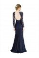 Cheap Illusion Long Sleeves Lace Bridesmaid Dress / Prom Dress with Sheer Keyhole Back Sydney