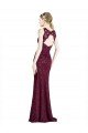 Cheap Long Lace Bridesmaid Dress / Prom Dress with Peekaboo Bodice and Keyhole Back Sydney