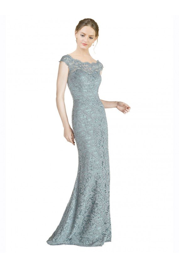 Cheap Off the Shoulder Mermaid Lace Bridesmaid Dress / Prom Dress with Cap Sleeves Sydney