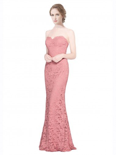 Cheap Fitted Sweetheart Mermaid Lace Bridesmaid Dress / Prom Dress Sydney