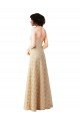 Cheap Lace A-Line Long Bridesmaids Dress with Satin Waistband Sydney