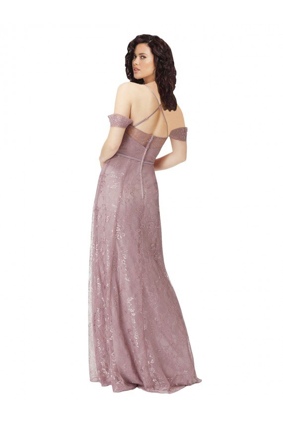 Cheap Sweetheart Chantilly Lace Bridesmaid Dress with Off the Shoulder Sleeves Sydney