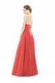 Cheap Sheer V-Neck Tulle Illusion Long Satin Bridesmaid Dress Sydney