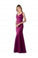 Cheap Fitted Sexy Open Back Formal Satin Bridesmaids Dress with Floral Details Sydney