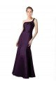 Cheap Long Ruched Neckline One Shoulder Satin Bridesmaid Dress / Prom Dress Sydney