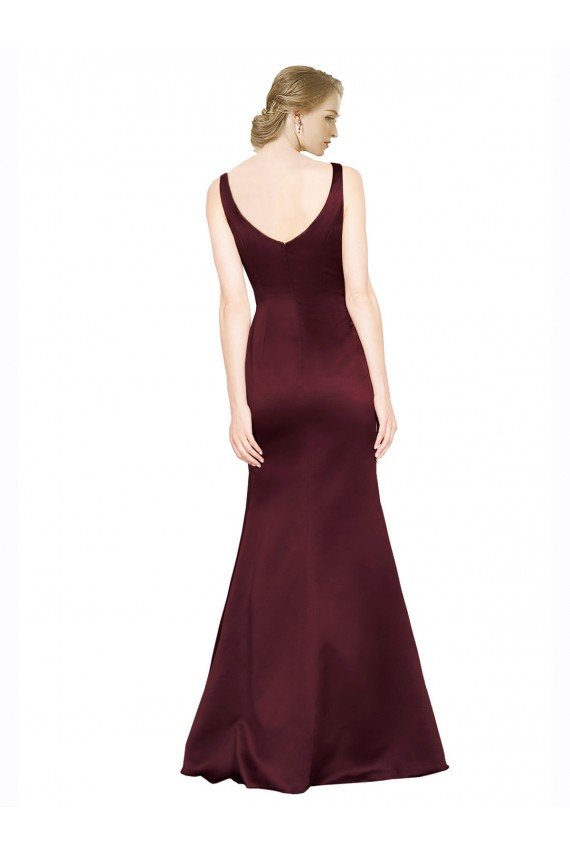 Cheap Figure Shaping Formal Satin Bridesmaid Dress / Prom Dress with Structured Pleats Sydney