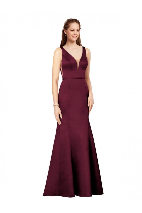 Cheap Sexy Formal Satin Bridesmaid Dress / Prom Dress with Side Cutouts Sydney