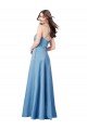 Cheap Crossing Strap Back Pleated Bodice Long Formal Satin Bridesmaid Dress / Prom Dress Sydney