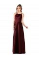 Cheap Sleek Satin Bridesmaids Dress with Pockets Sydney