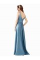 Cheap Classic Satin V-Neck A-Line Bridesmaids Dress with Pockets Sydney