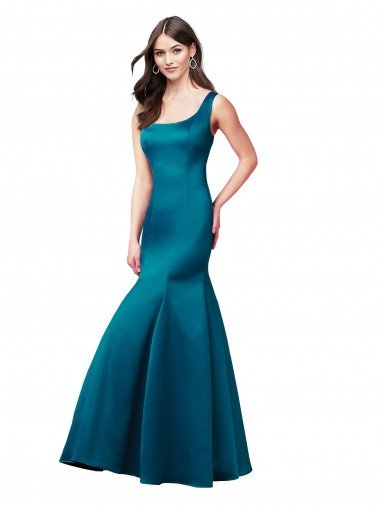 Cheap Long Sleek Satin Bridesmaid Dress / Prom Dress with U-Back Sydney