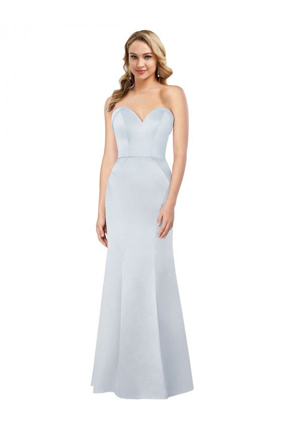 Cheap Old Hollywood-Inspired Strapless Formal Satin Bridesmaid Dress / Prom Dress Sydney