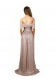 Cheap Strapless Scoop Neck Off the Shoulder Long Formal Sequin Bridesmaid Dress / Prom Dress with High Slit Sydney