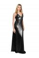Cheap Full Length A-Line Formal Sequin Bridesmaid Dress / Prom Dress with Spaghetti Straps V-Neckline Sydney