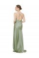 Cheap Formal Silky Satin Bridesmaid Dress / Prom Dress with Bias Cut Skirt Sydney