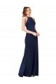 Cheap High Neck Satin Bridesmaid Dress / Prom Dress with Strappy Back Sydney