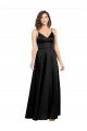 Cheap Formal Silky Satin Floor-Length Long Bridesmaid Dress / Prom Dress with V-Neckline Sydney