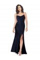 Cheap Draped Cowl Neck Formal Silky Satin Bridesmaid Dress / Prom Dress with Skirt Slit Sydney
